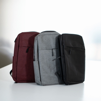 Grå laptop-ryggsekk med USB-ladeport for 15.6″